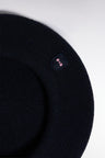 Navy virgin wool beret