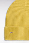 Yellow wool and cotton ribbed hat