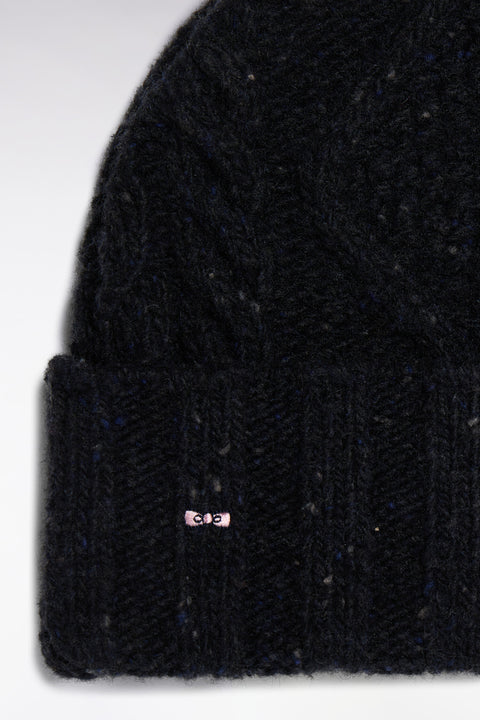 Bonnet en maille torsadée gris - Image 2