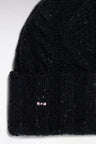 Bonnet en maille torsadée gris