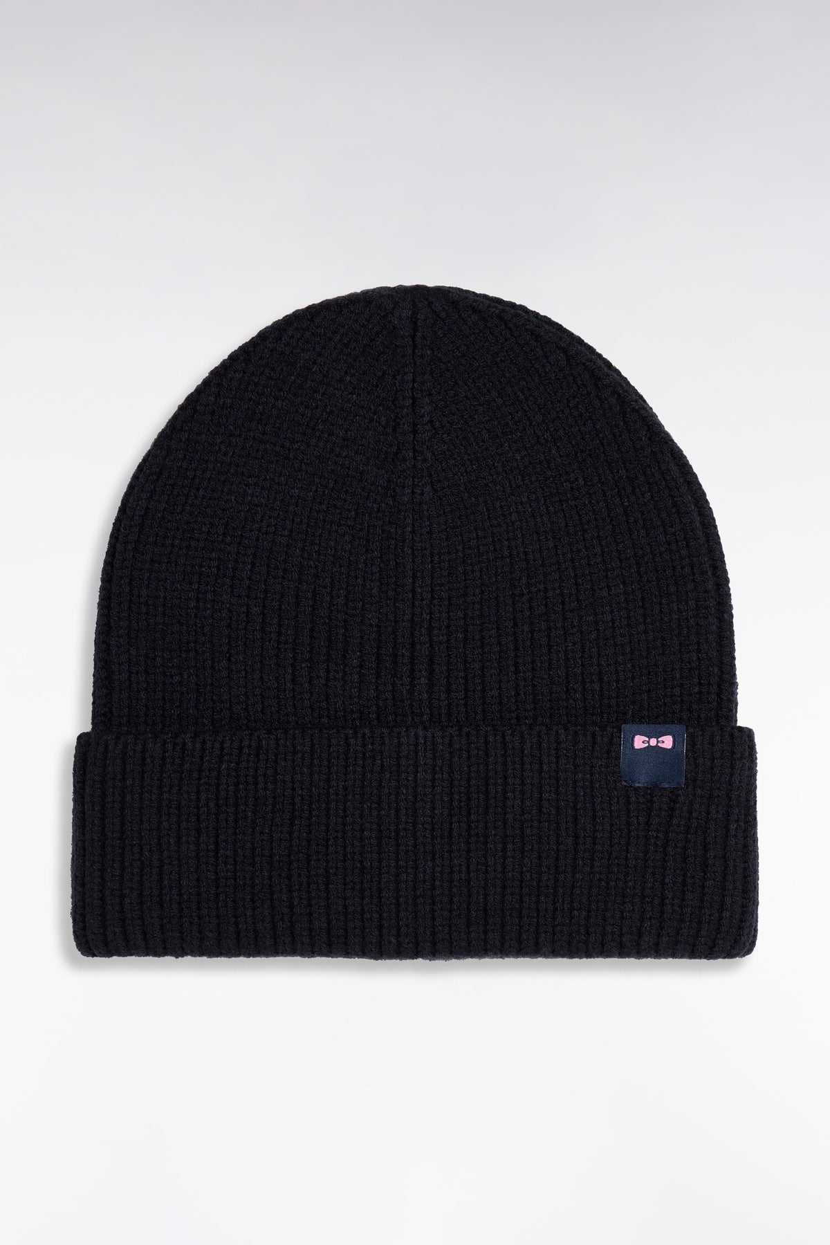 Navy ribbed knit hat