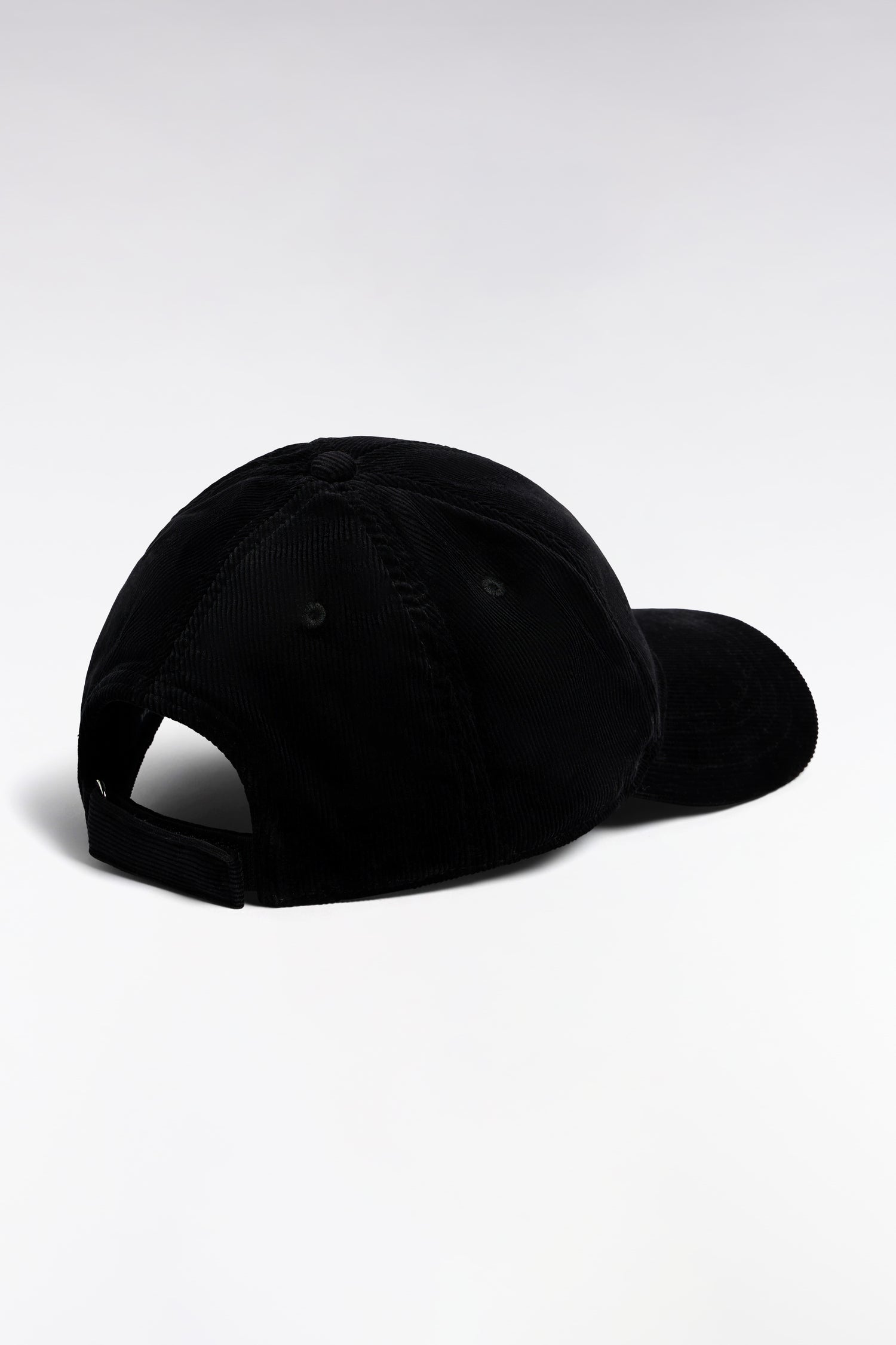 Casquette en velours côtelé noir