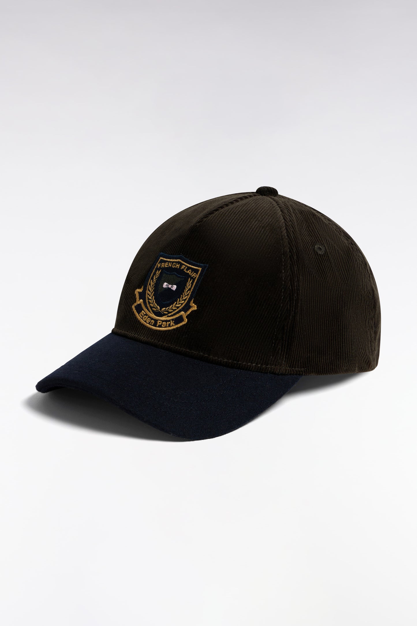 Casquette bimatière kaki écusson Eden Park