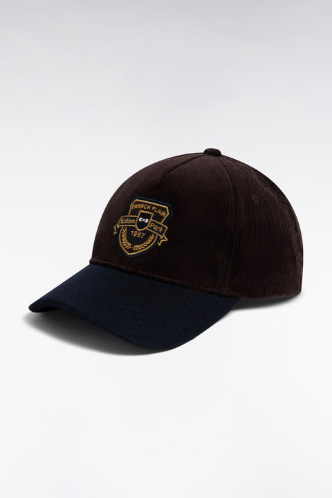 Casquette bimatière marron écusson Eden Park - Image 1