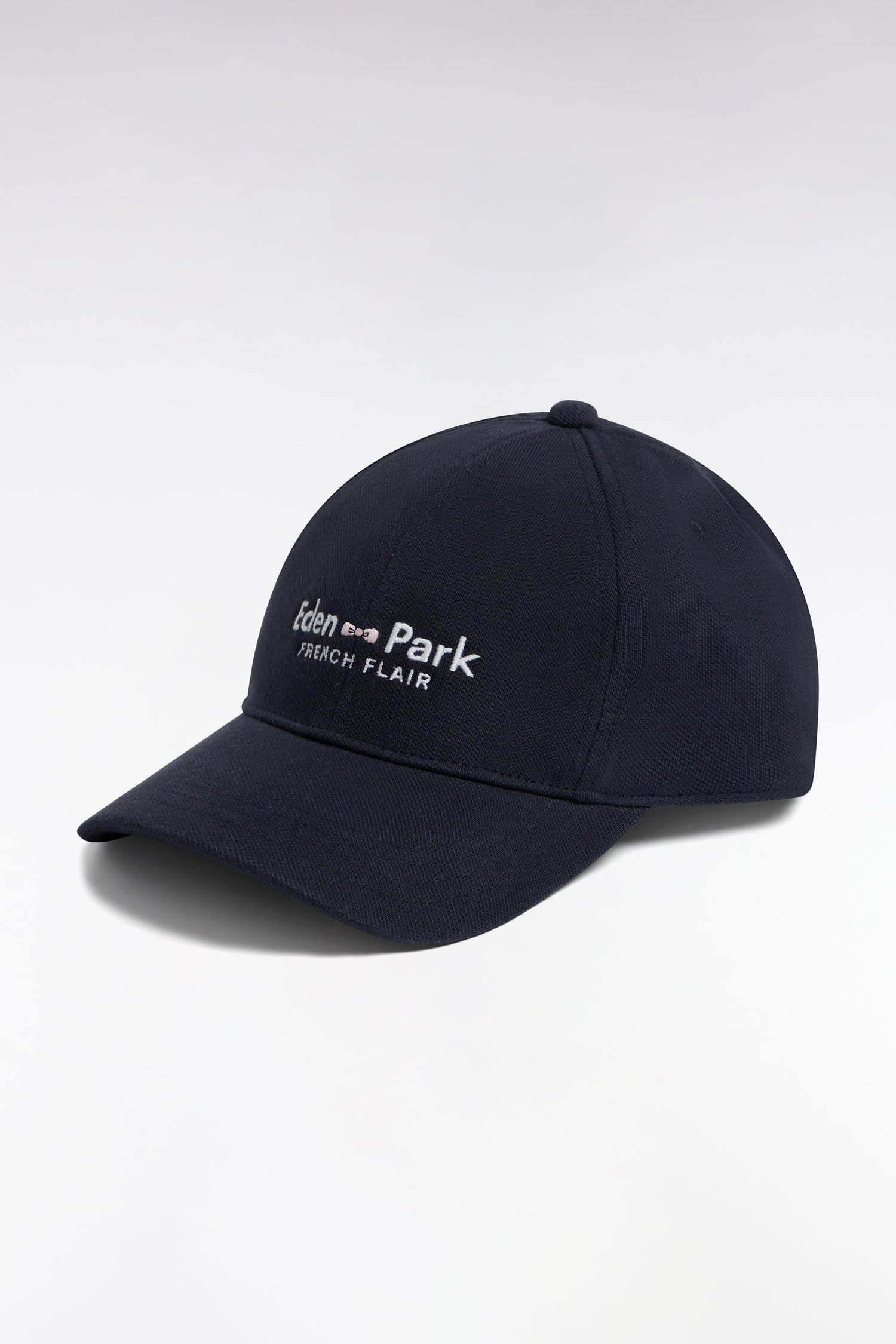 Casquette en piqué de coton marine logo Eden Park