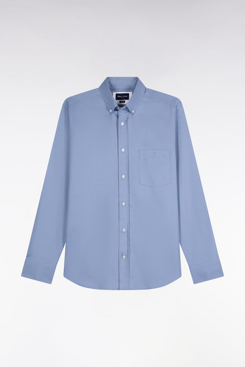 Chemise en piqué de coton ciel coupe droite - Image 2