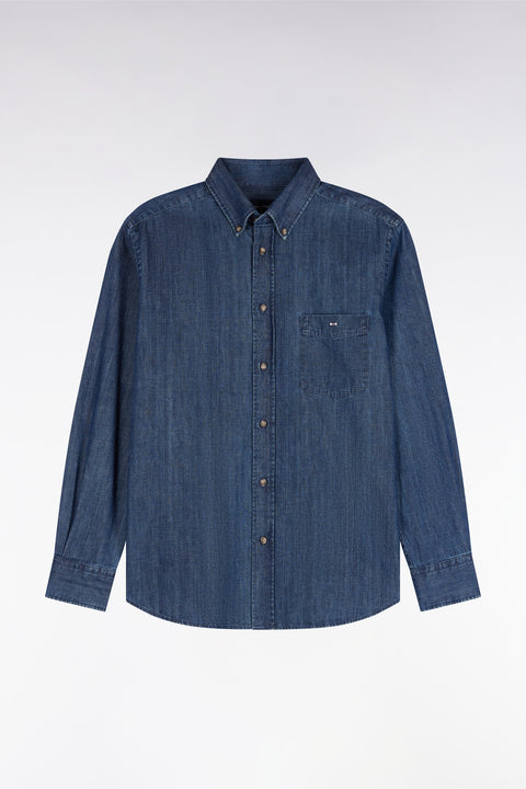 Chemise en coton denim brut coupe droite - Image 2