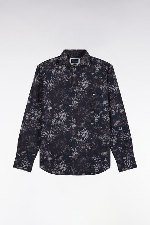Chemise en coton à imprimé végétal coupe droite - Image 2