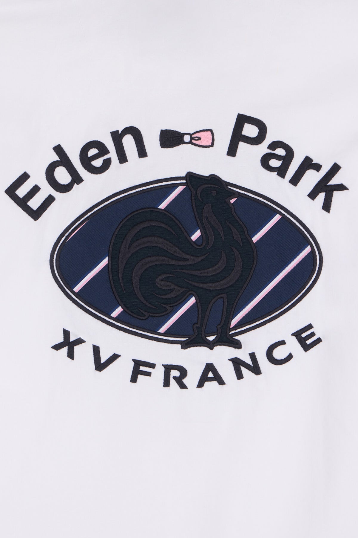 Chemise XV de France en coton blanc patch dos coupe droite