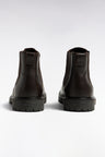 Brown grained leather Chelsea boots