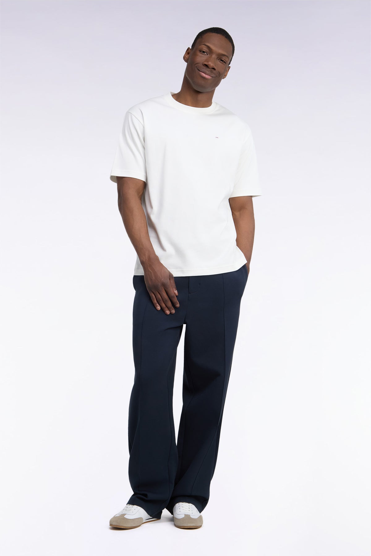 Loose fit unisex navy joggers