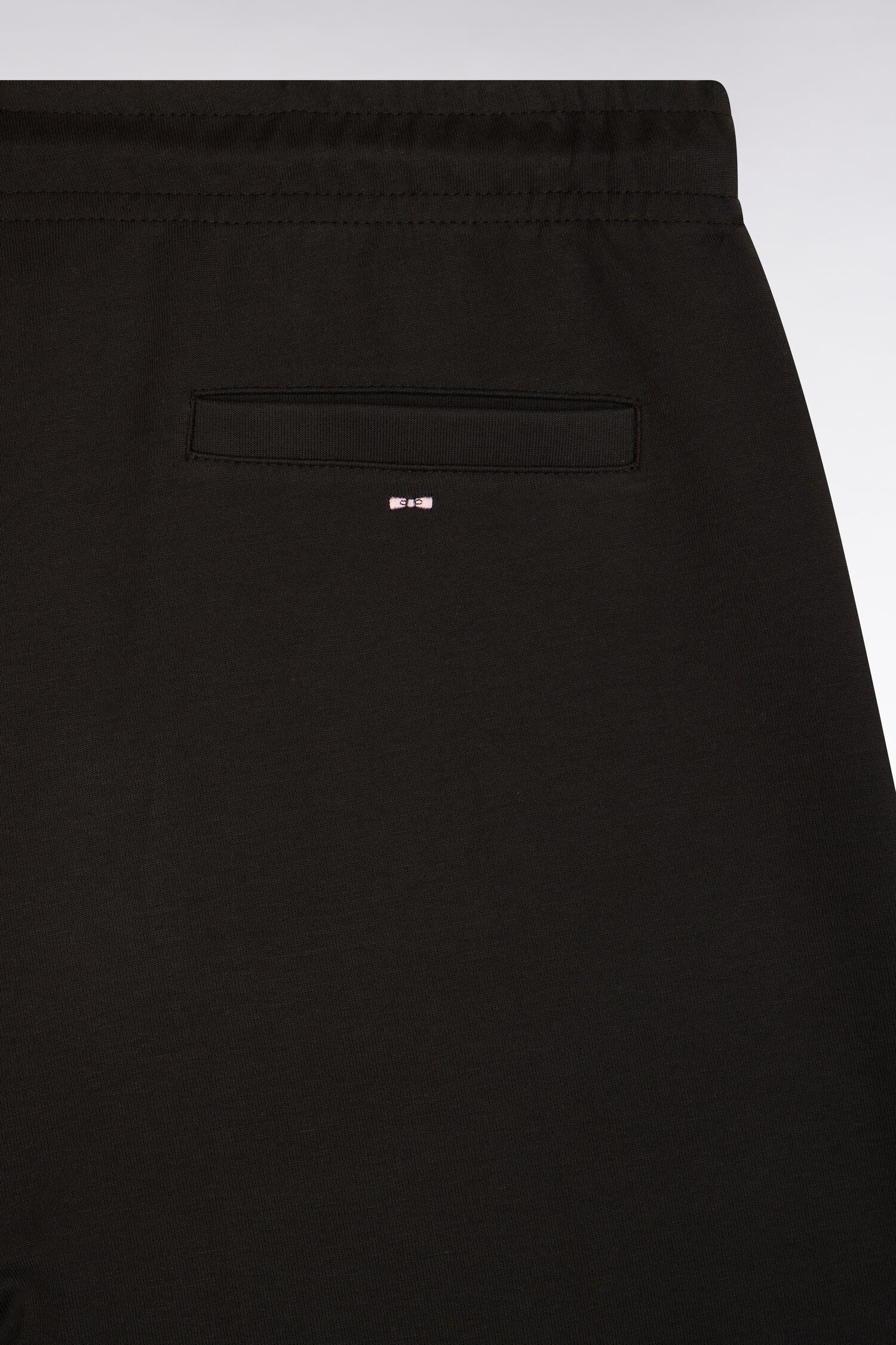 Jogging en interlock de coton stretch marron coupe droite