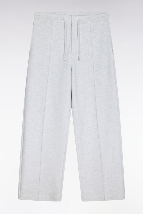 Jogging unisexe en interlock gris chiné coupe loose - Image 2