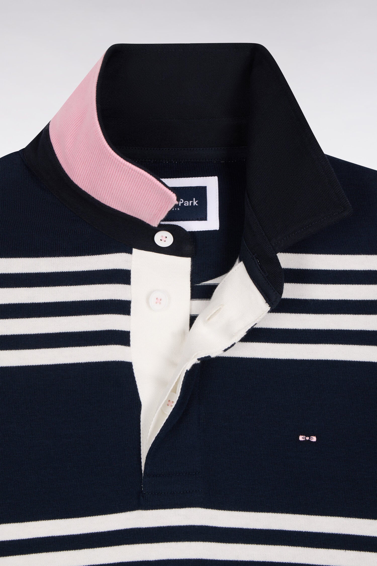 Maillot manches longues rayé marine et blanc
