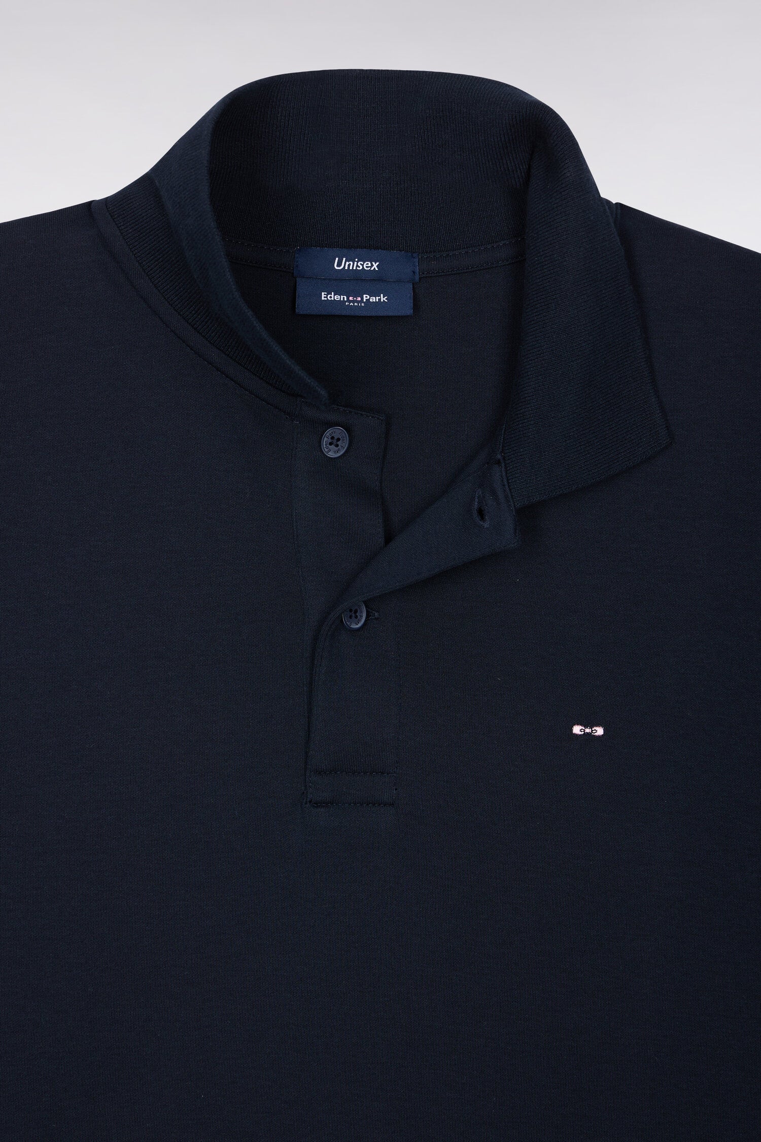 Polo unisexe manches courtes en coton interlock marine