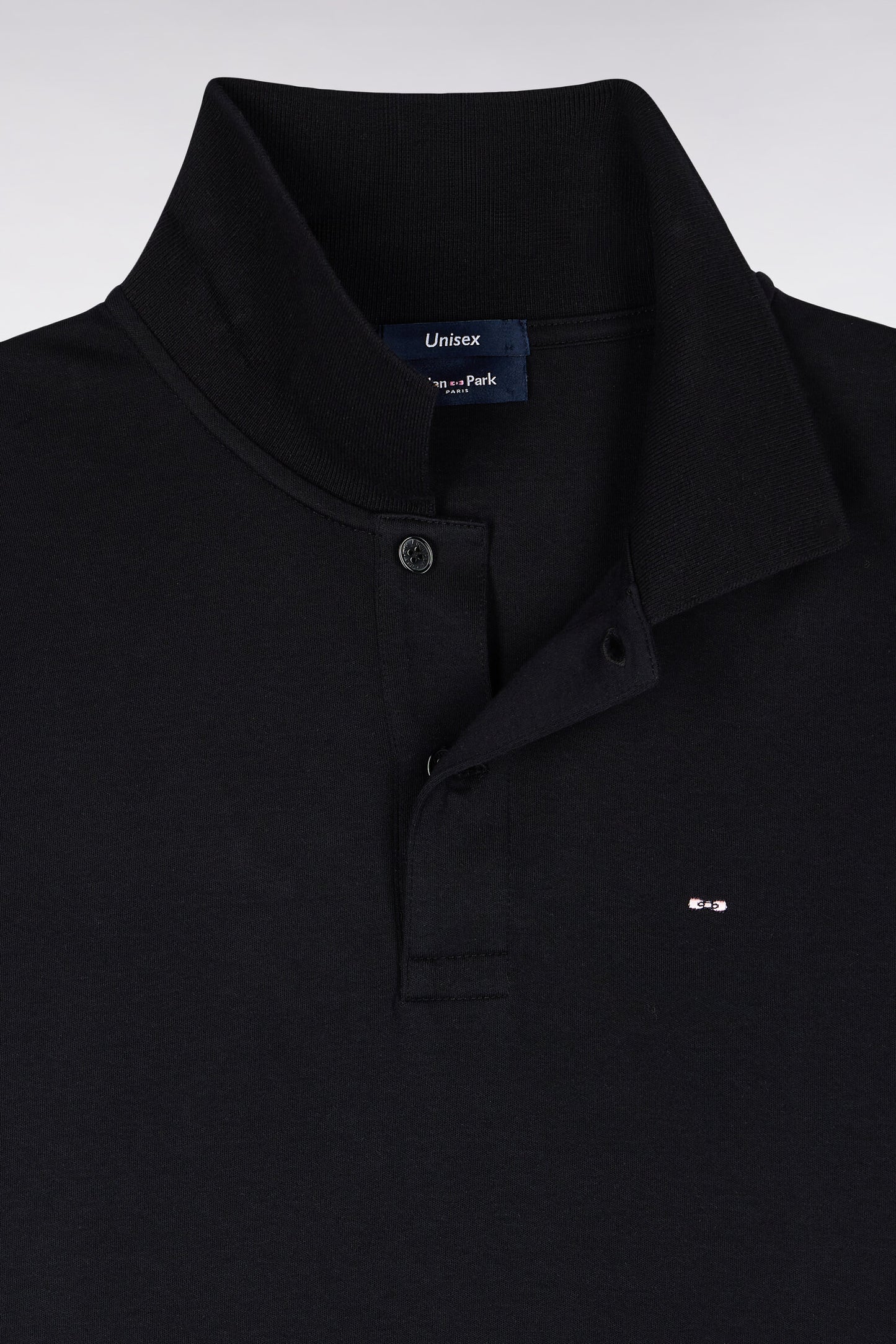 Polo unisexe manches courtes en coton interlock noir