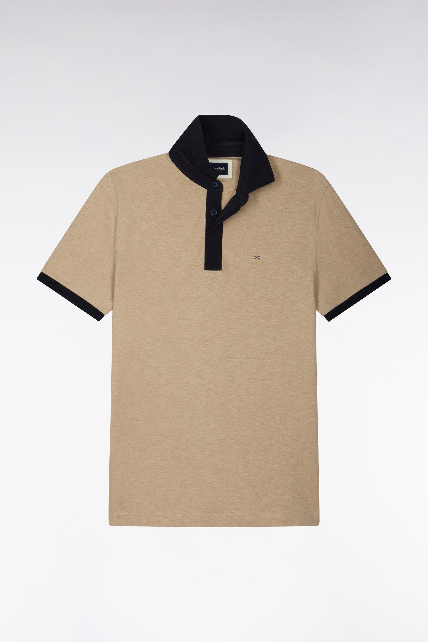 Kurzarm-Poloshirt aus Baumwolle Marineblau