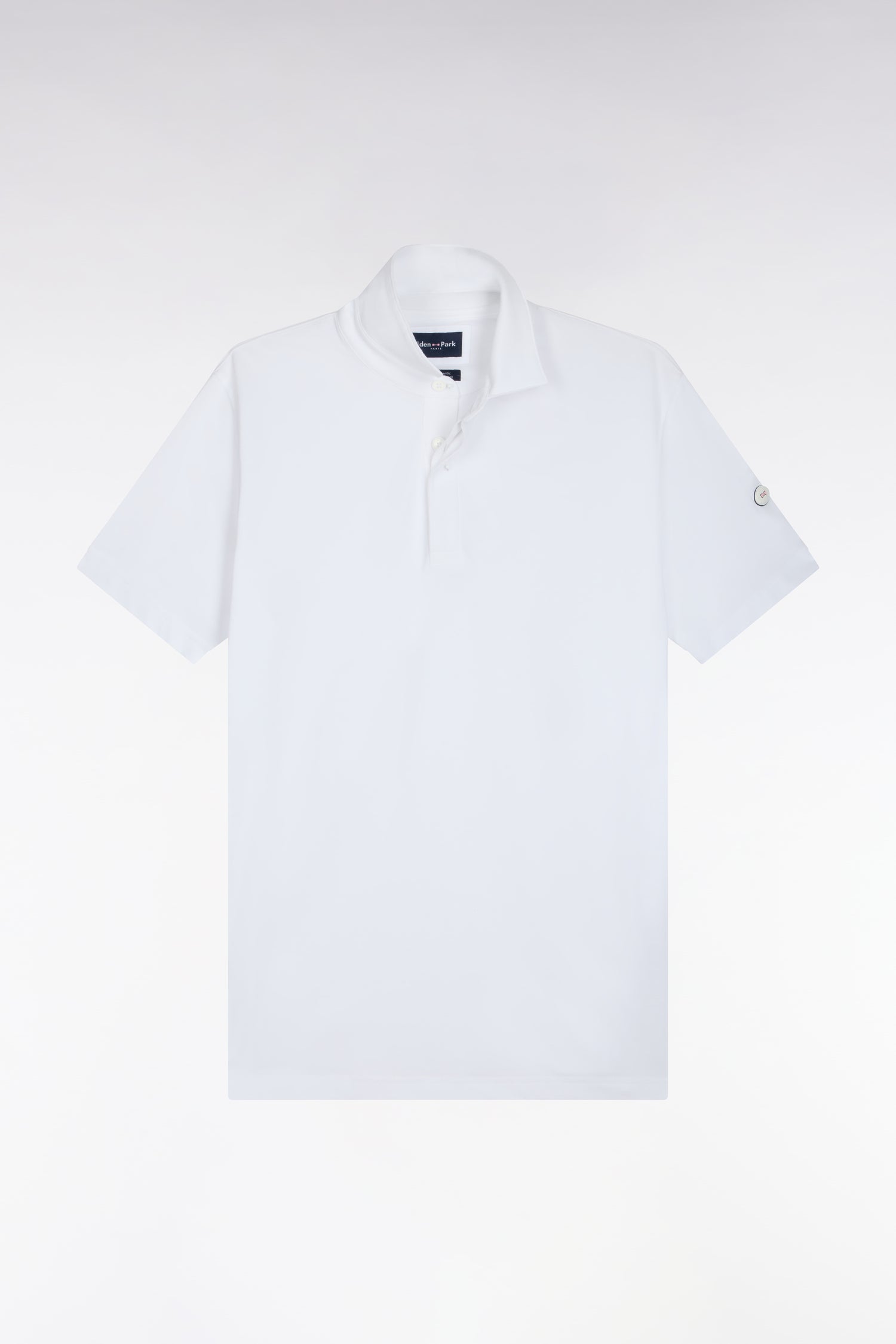 Polo golf manches courtes blanc coupe droite