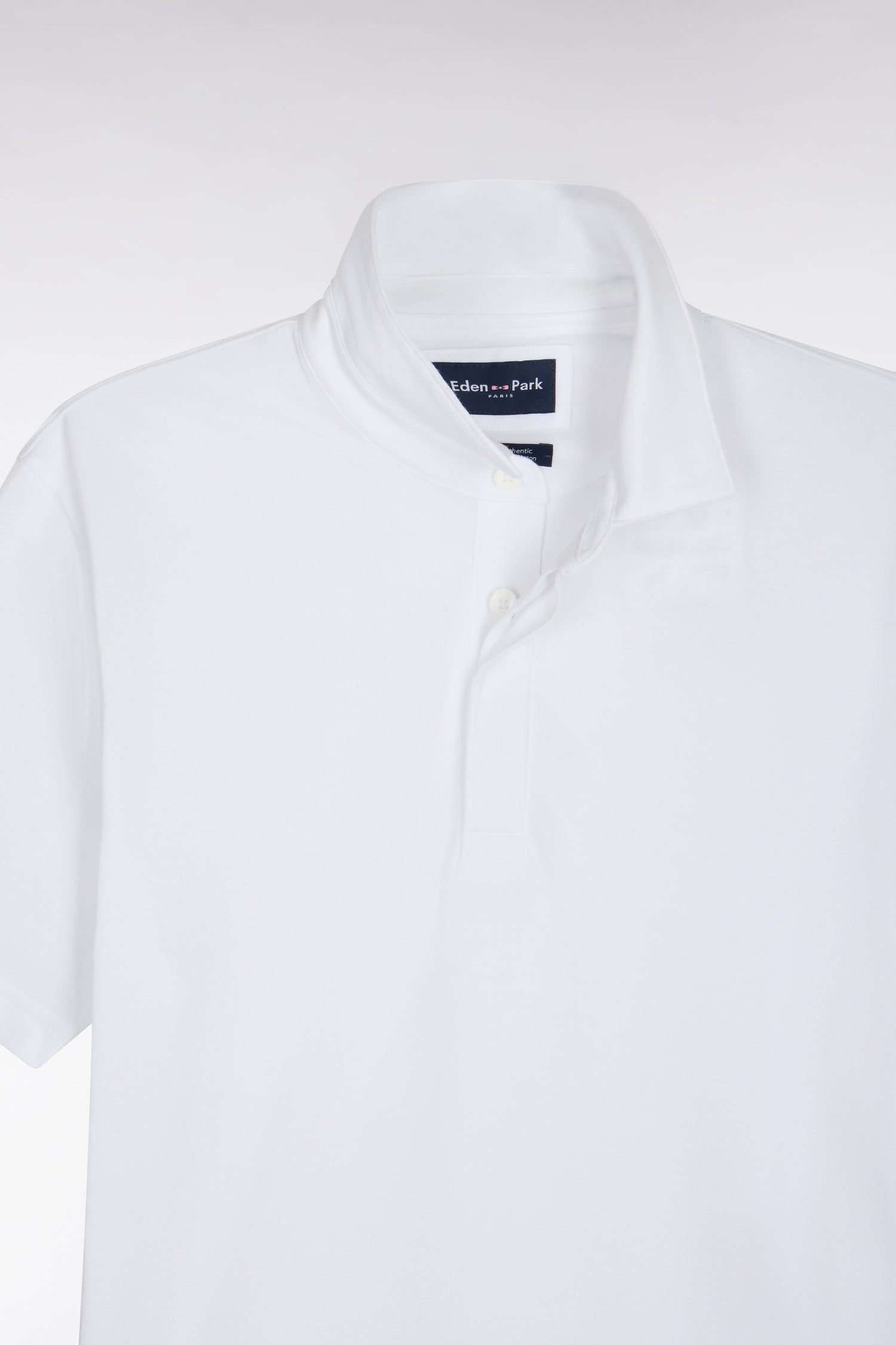 Polo golf manches courtes blanc coupe droite
