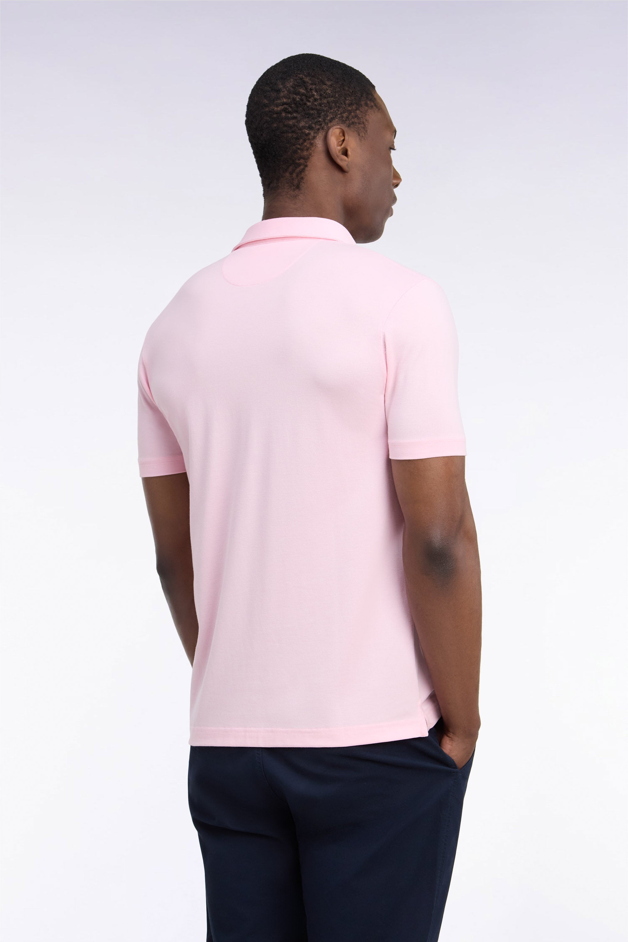 Poloshirt golf kurze Ärmel rosa gerade Passform