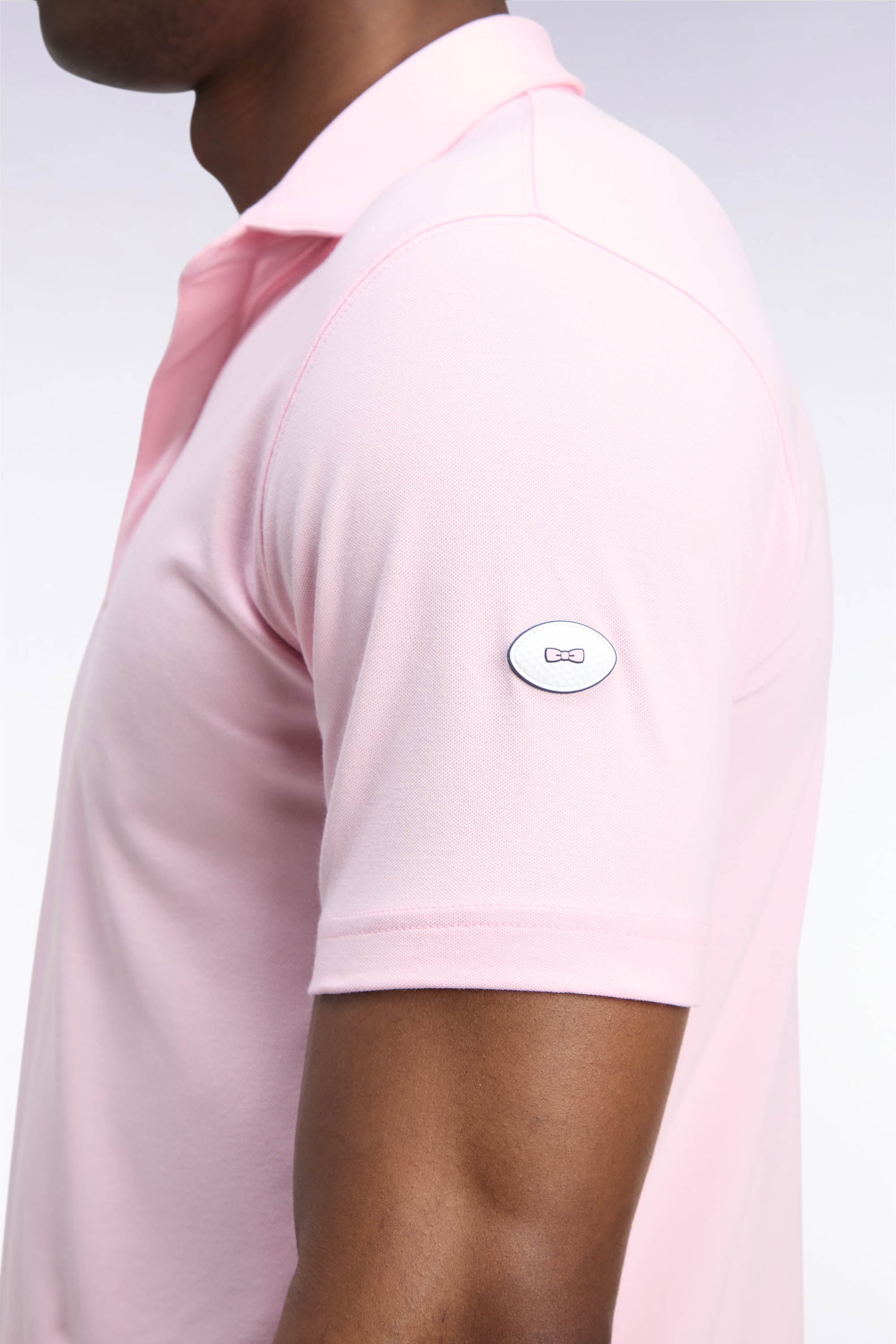 Poloshirt golf kurze Ärmel rosa gerade Passform