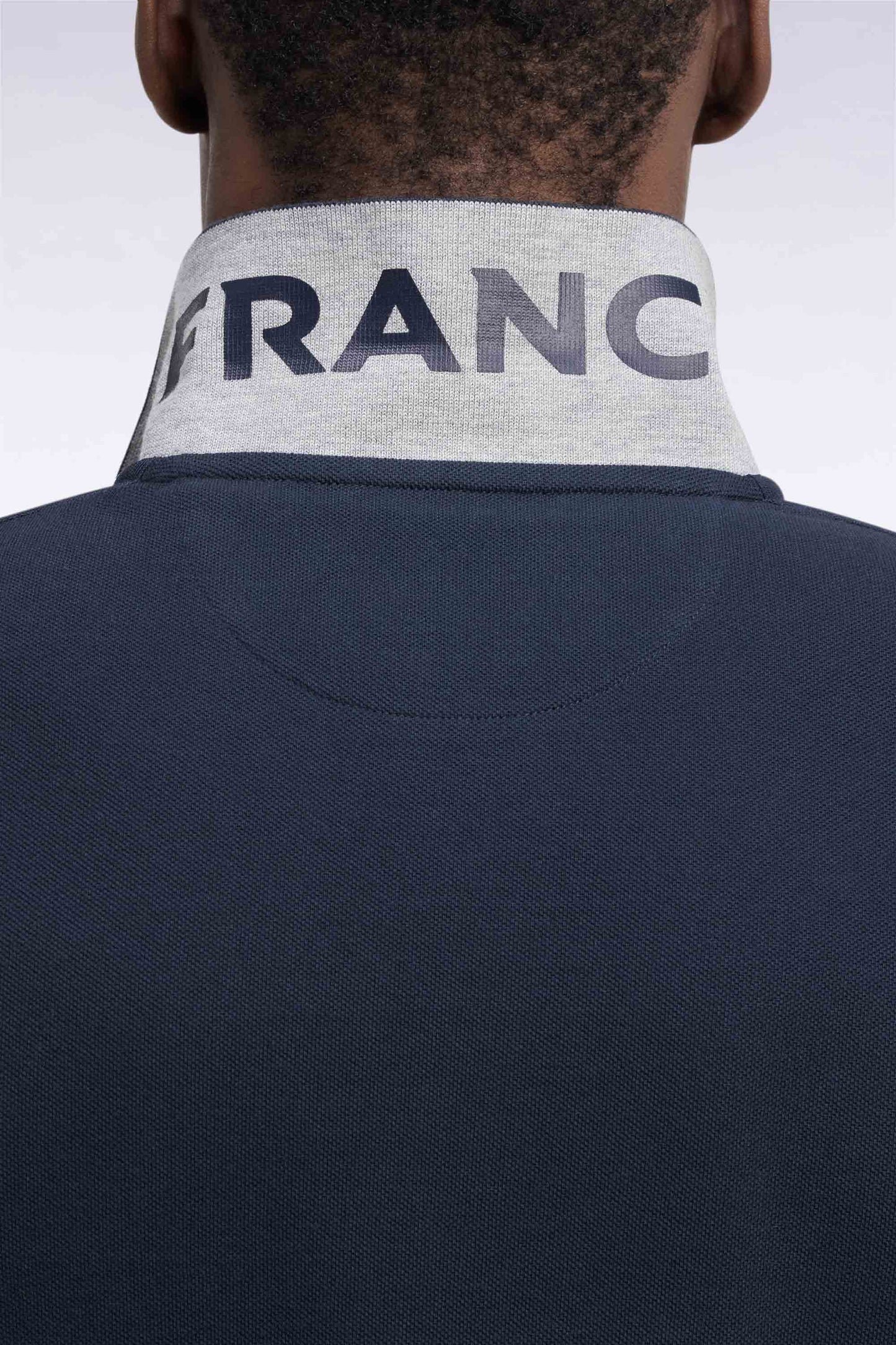 Polo manches courtes XV de France marine coupe droite
