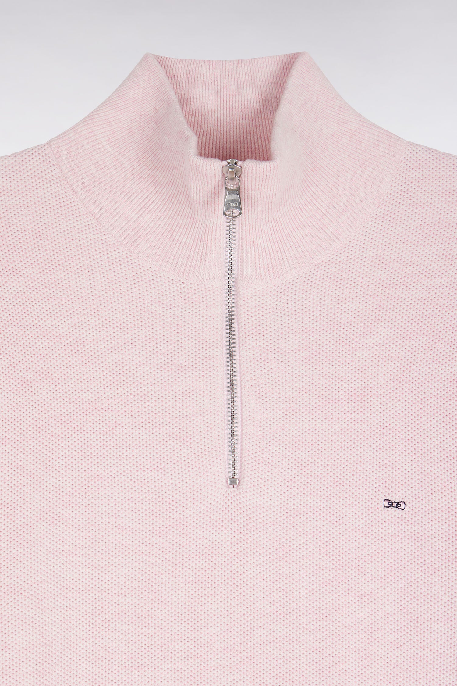 Pullover col camionneur aus Baumwolle Rosa