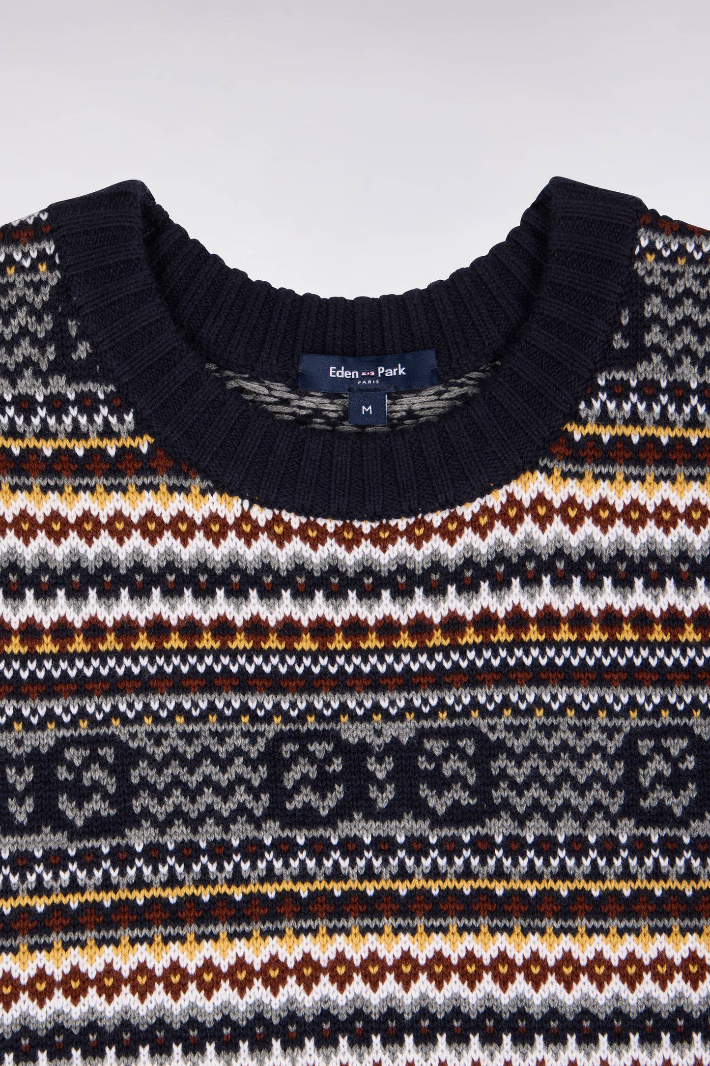 Pull sans manches en laine et coton marine