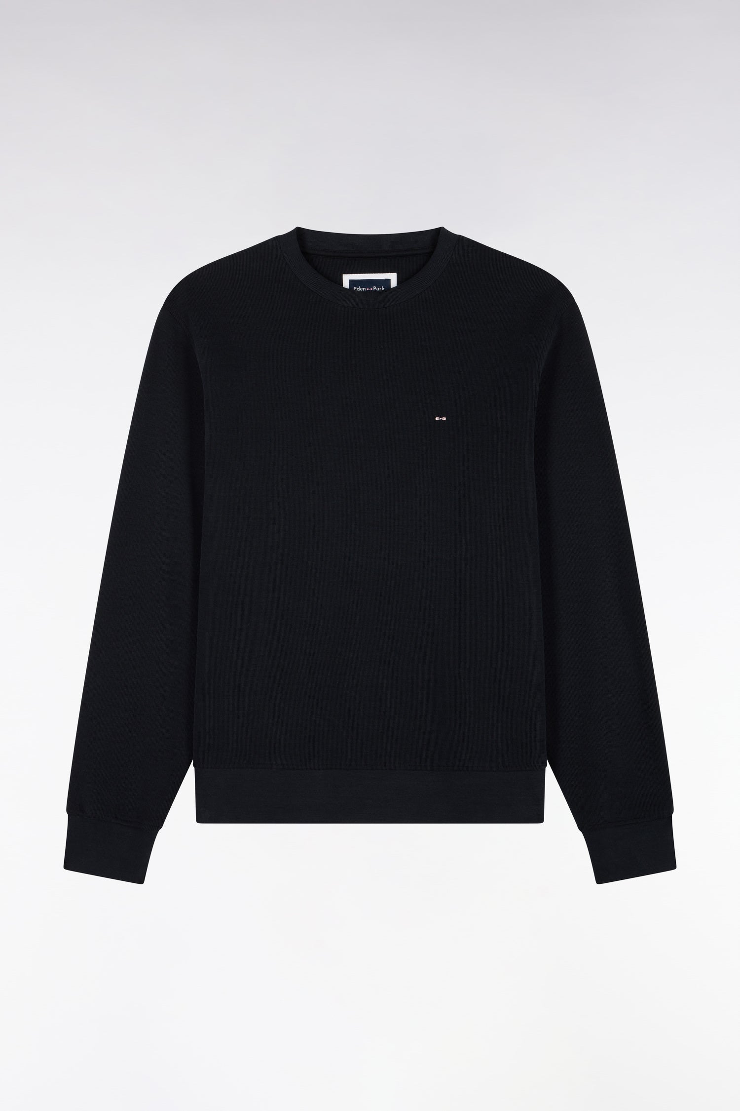 Sweatshirt mit Rundhalsausschnitt aus Sweatstoff Baumwolle Marineblau