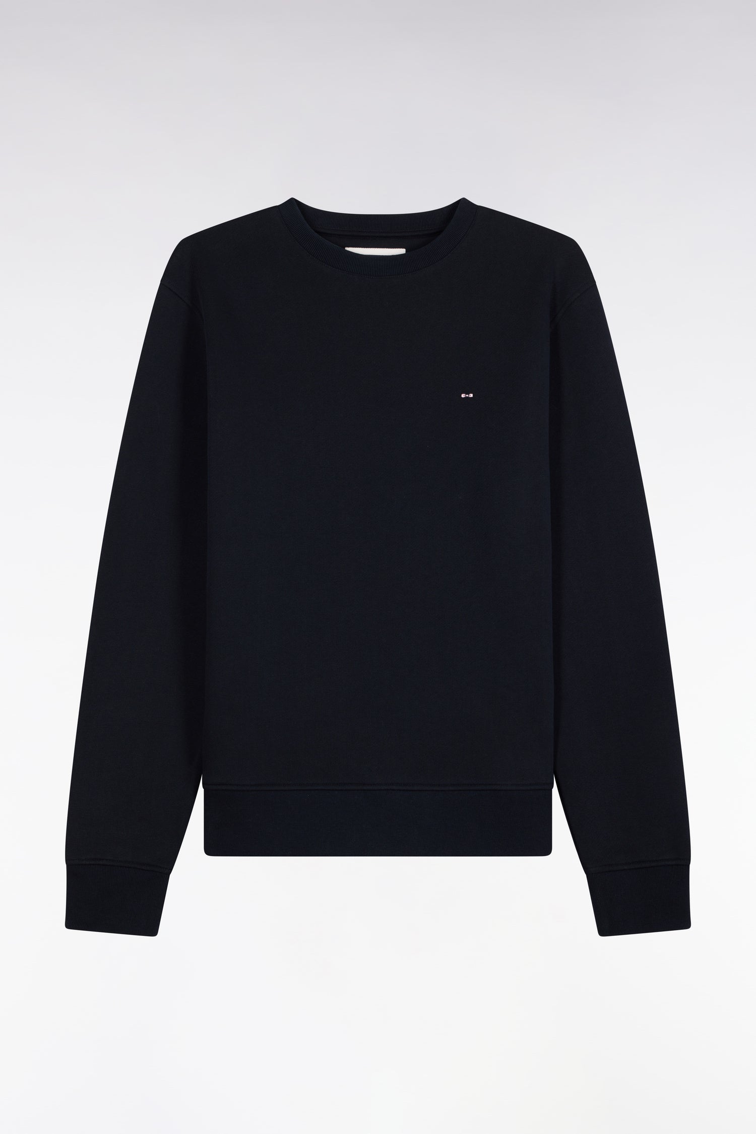 Sweatshirt mit Rundhalsausschnitt aus Sweatstoff Baumwolle Marineblau