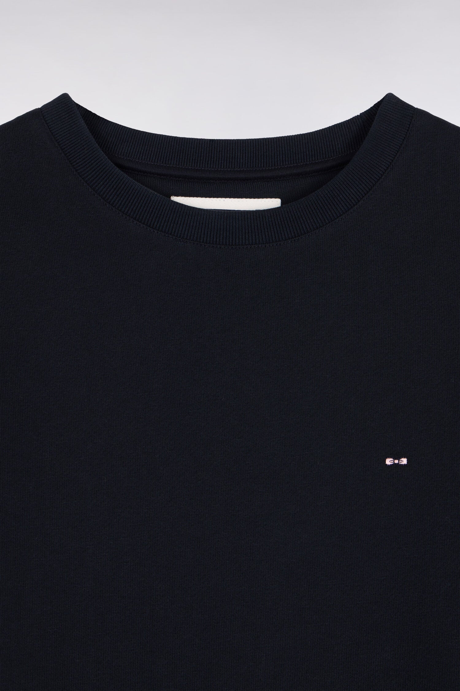 Sweatshirt mit Rundhalsausschnitt aus Sweatstoff Baumwolle Marineblau