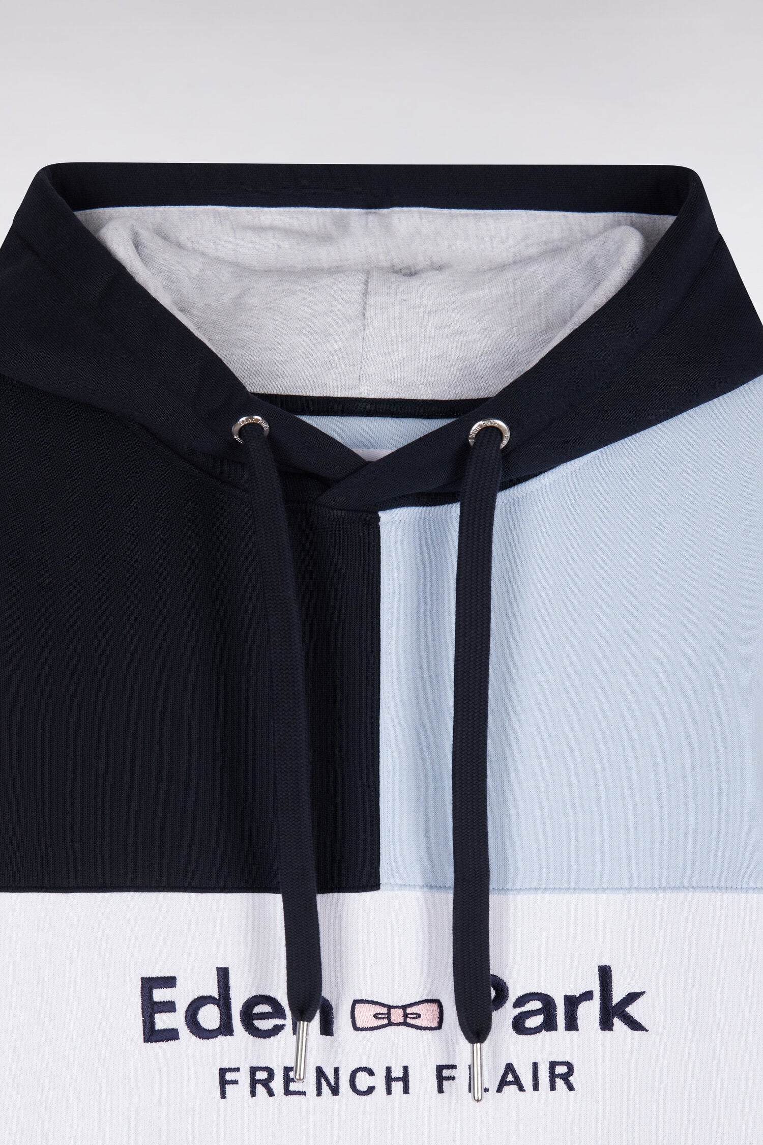 Sweatshirt mit Kapuze aus Sweatstoff Baumwolle Marineblau gerade Passform