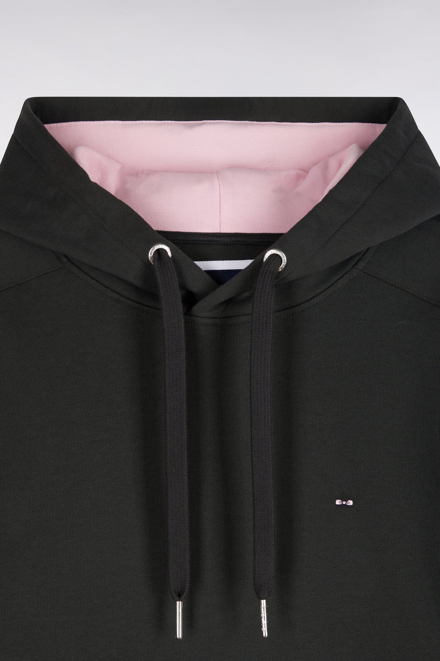 Sweatshirt mit Kapuze aus Baumwolle Khaki mit Einsätze aus manches gerade Passform