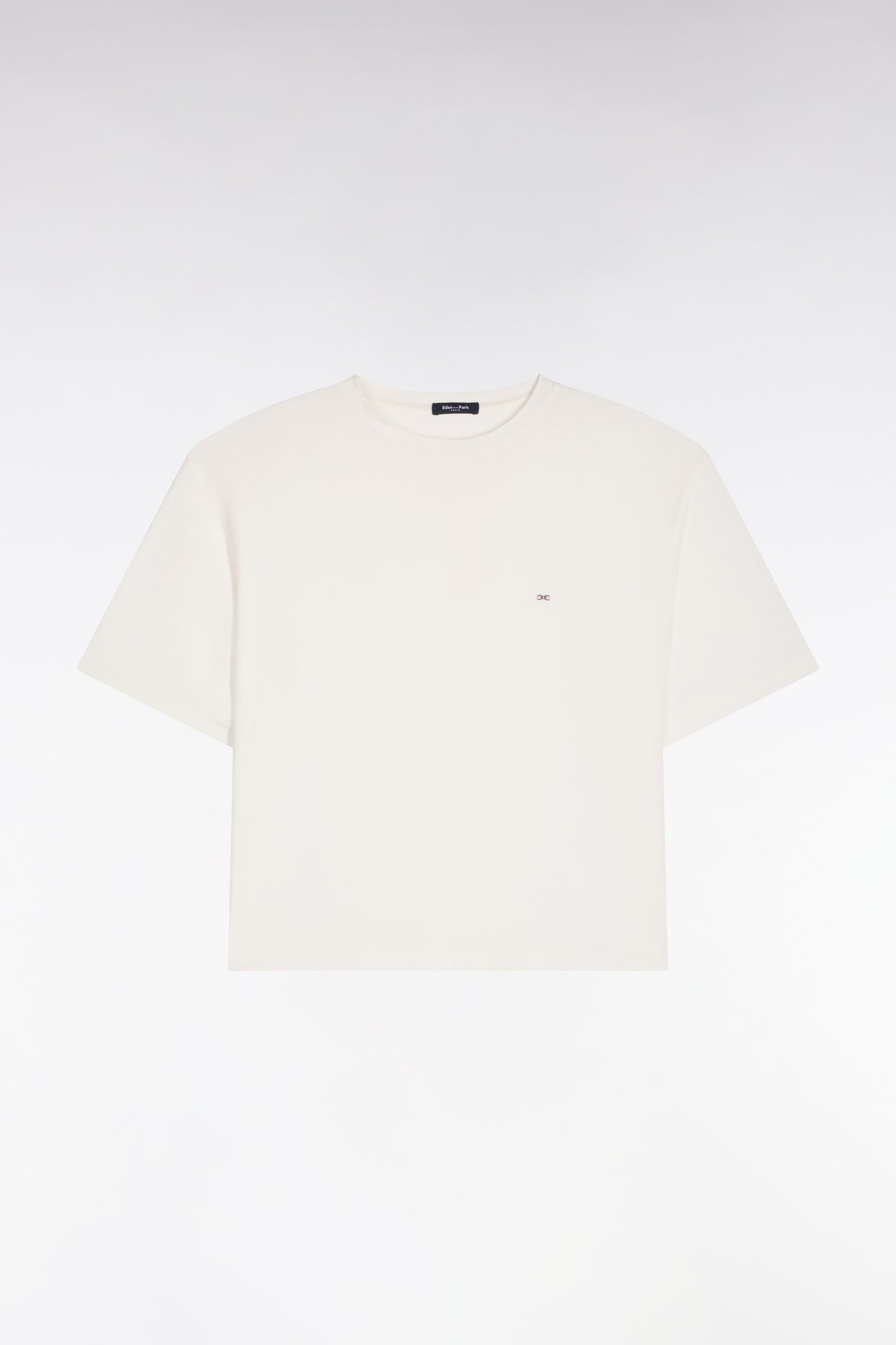 T-shirt manches courtes en modal stretch écru coupe ample