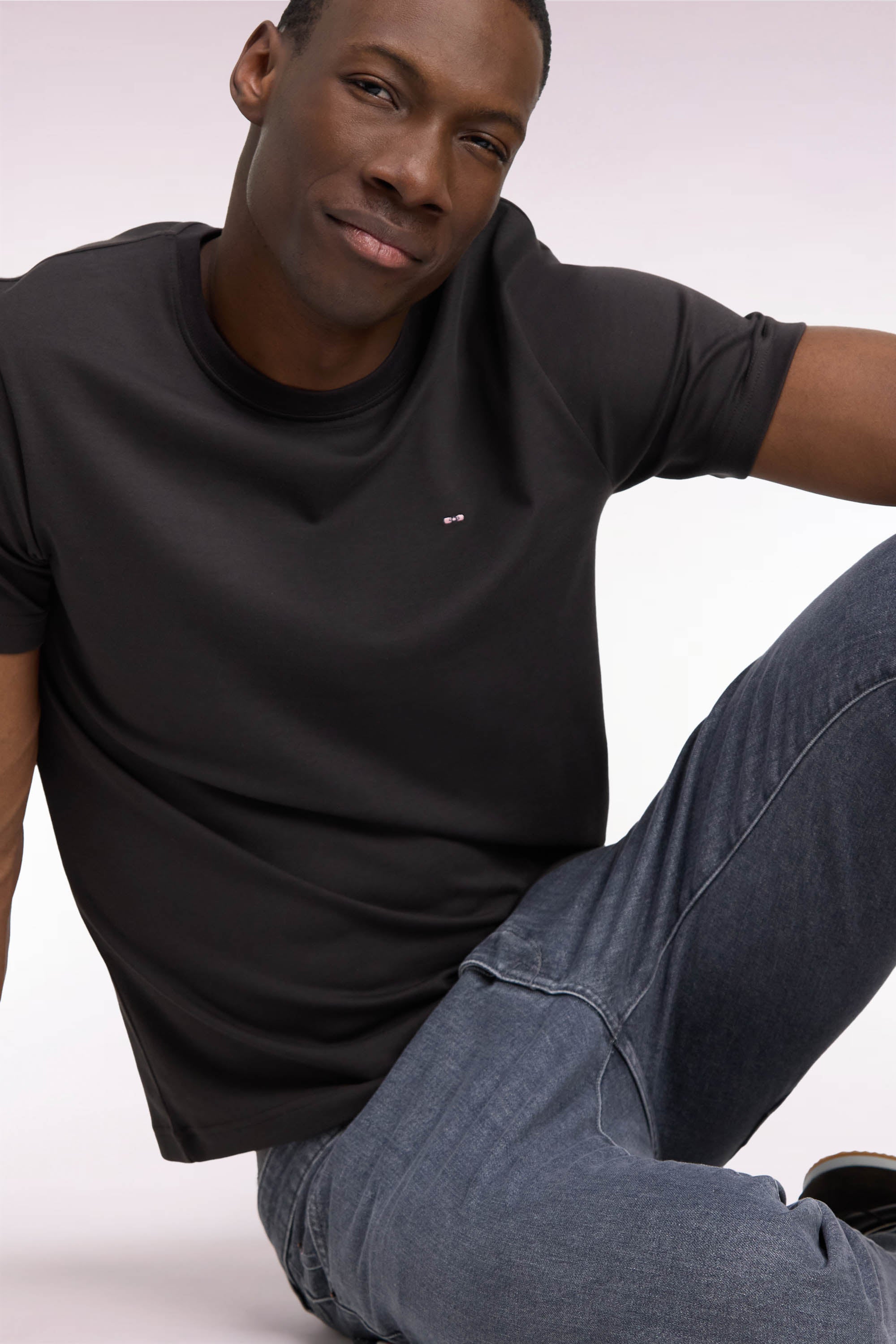 Poloshirt kurze Ärmel aus Baumwollpiqué Braun gerade Passform