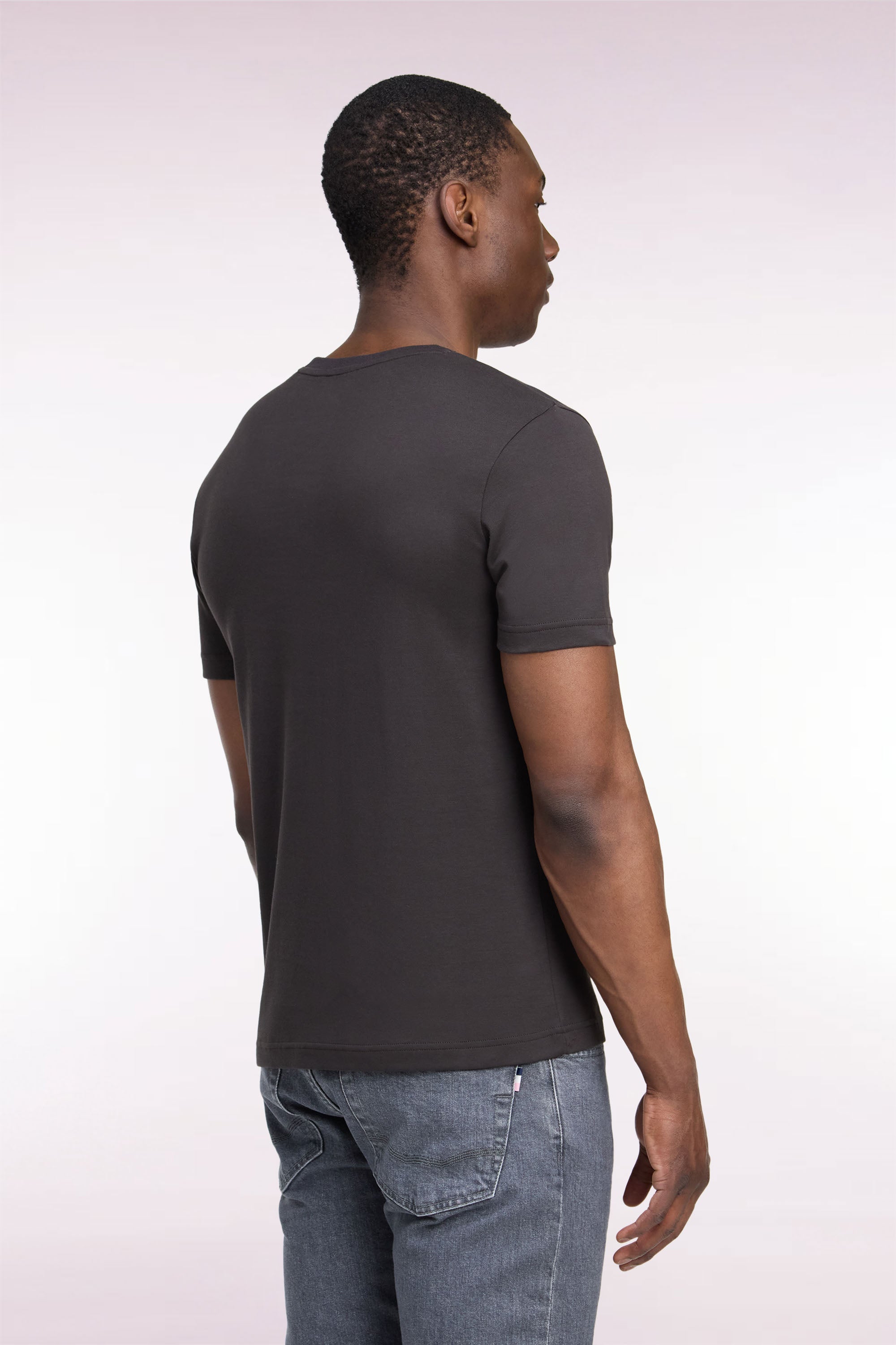 Poloshirt kurze Ärmel aus Baumwollpiqué Braun gerade Passform