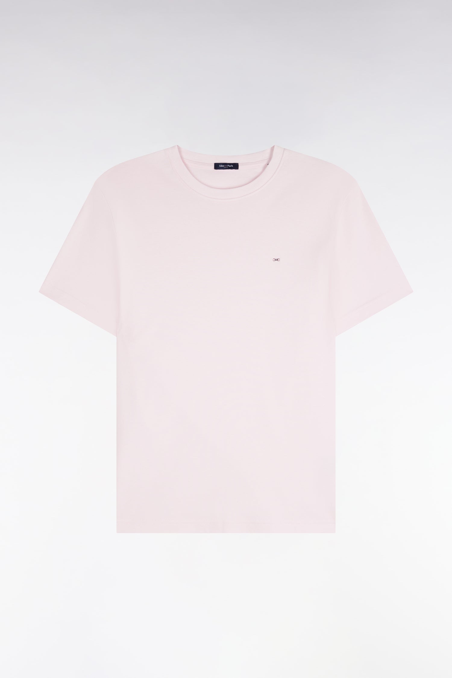 T-shirt manches courtes en coton rose coupe droite