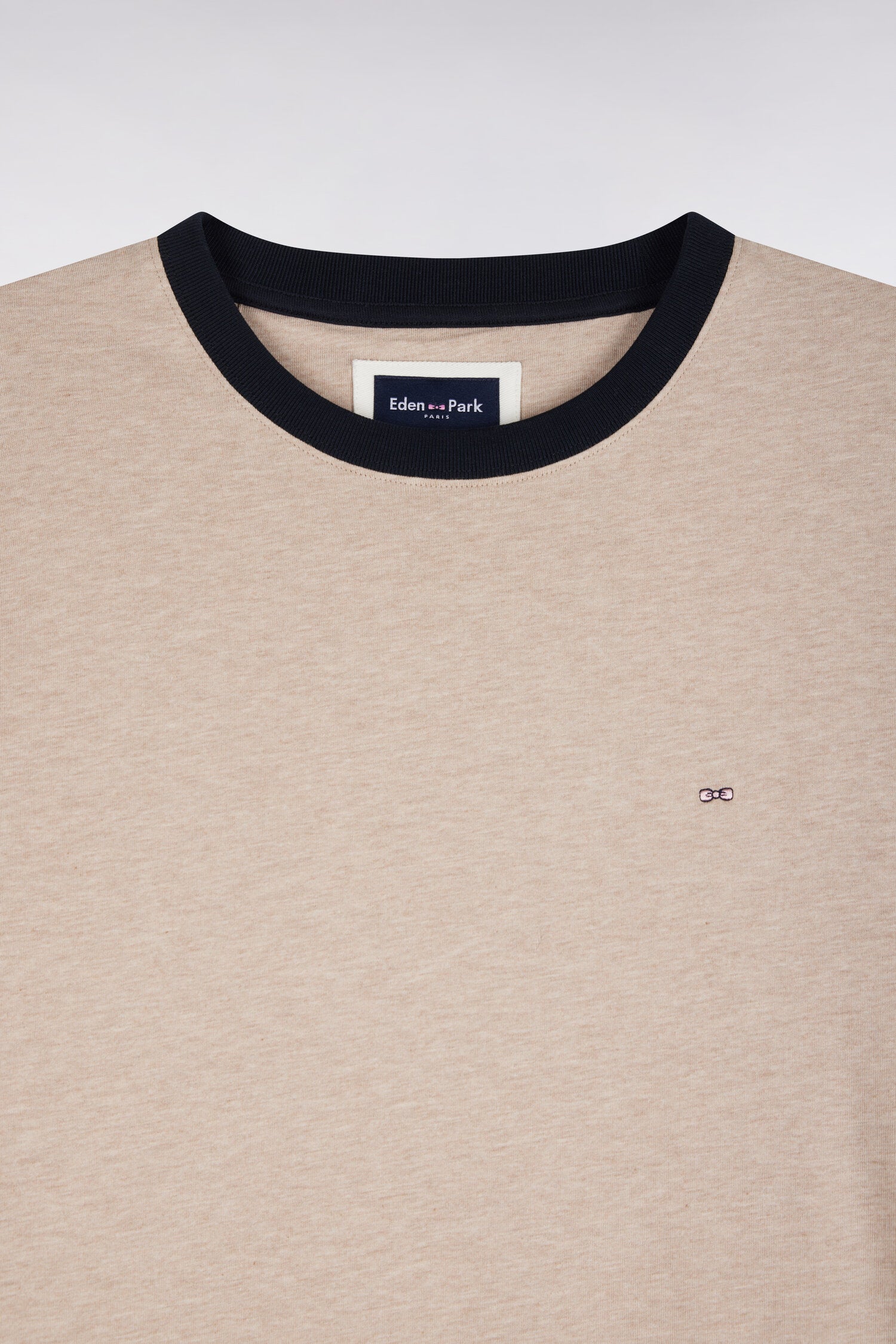Tシャツ 半袖 コットン製 ベージュ bords-côtes ネイビー ストレートフィット