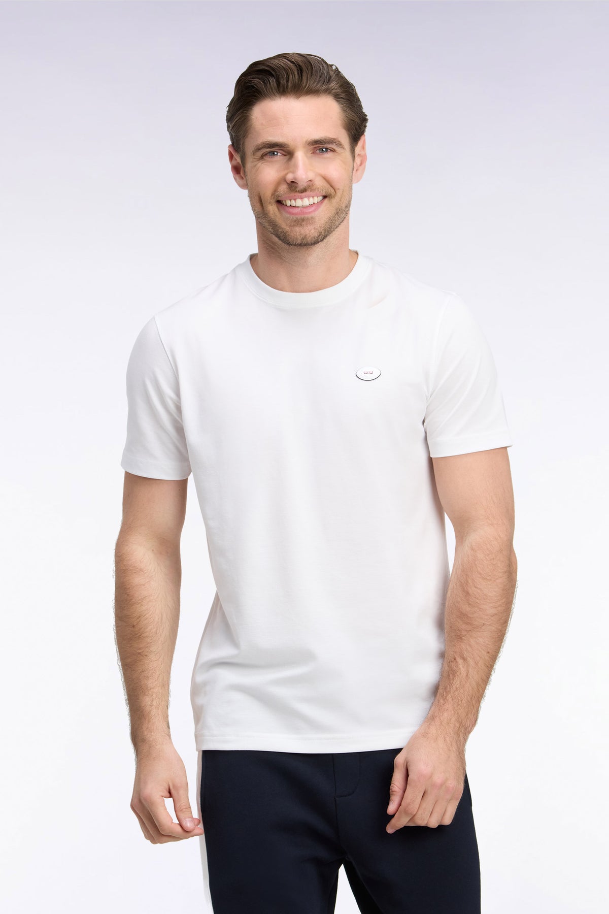 T-shirt manches courtes blanc coupe droite
