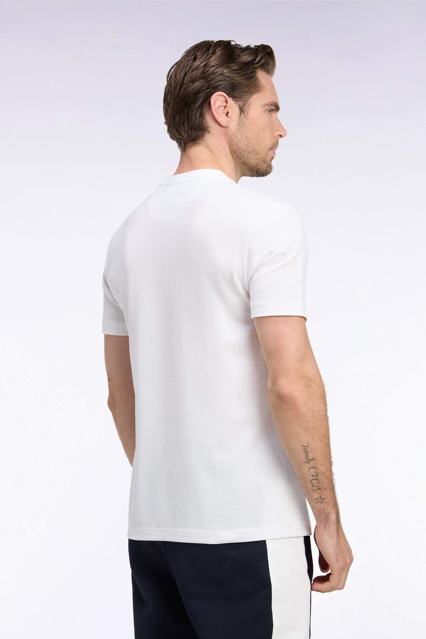 T-shirt manches courtes blanc coupe droite