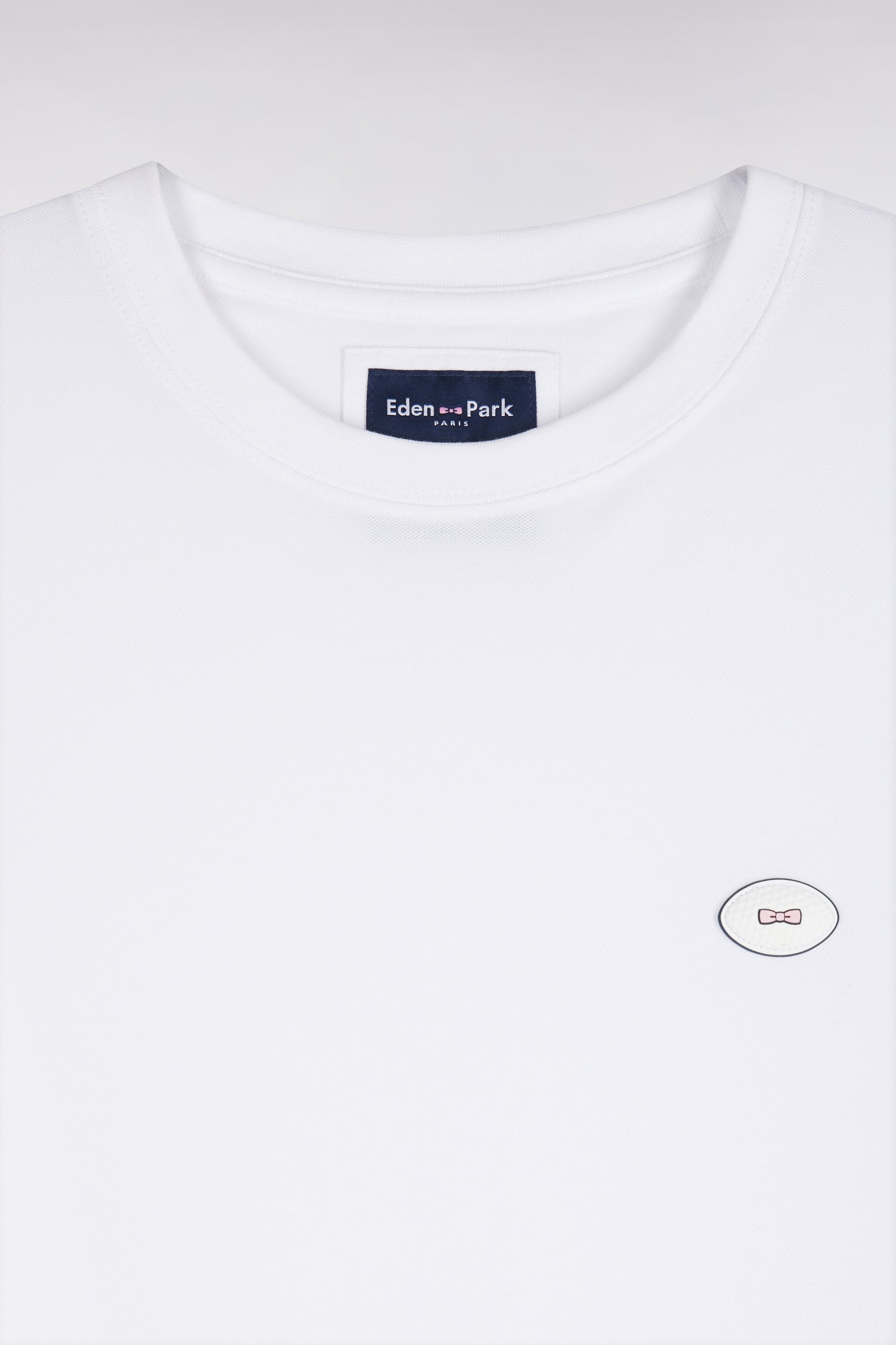 T-shirt manches courtes blanc coupe droite