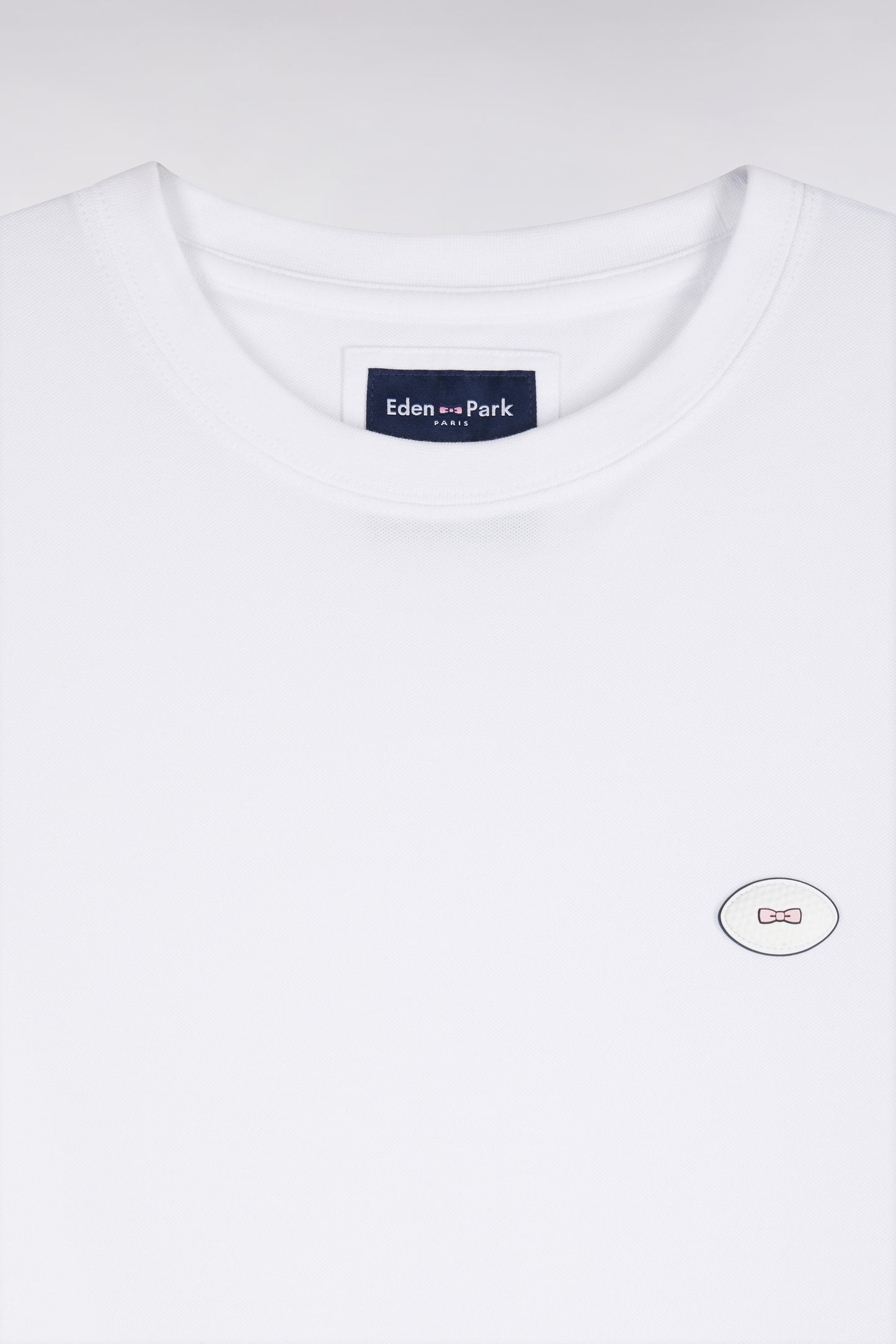 T-shirt manches courtes blanc coupe droite