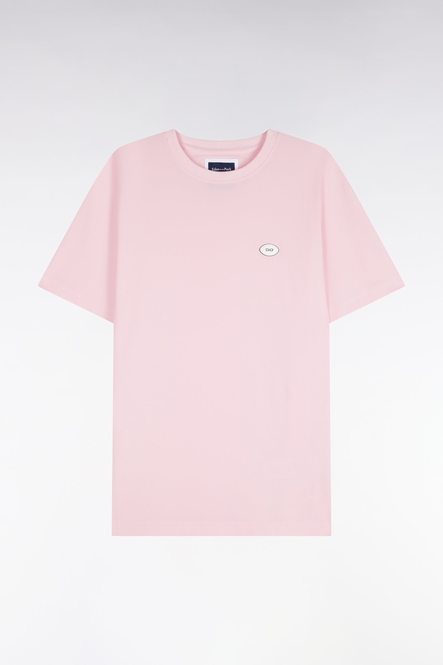 T-Shirt kurzärmelig aus Baumwolle Rosa gerade Passform