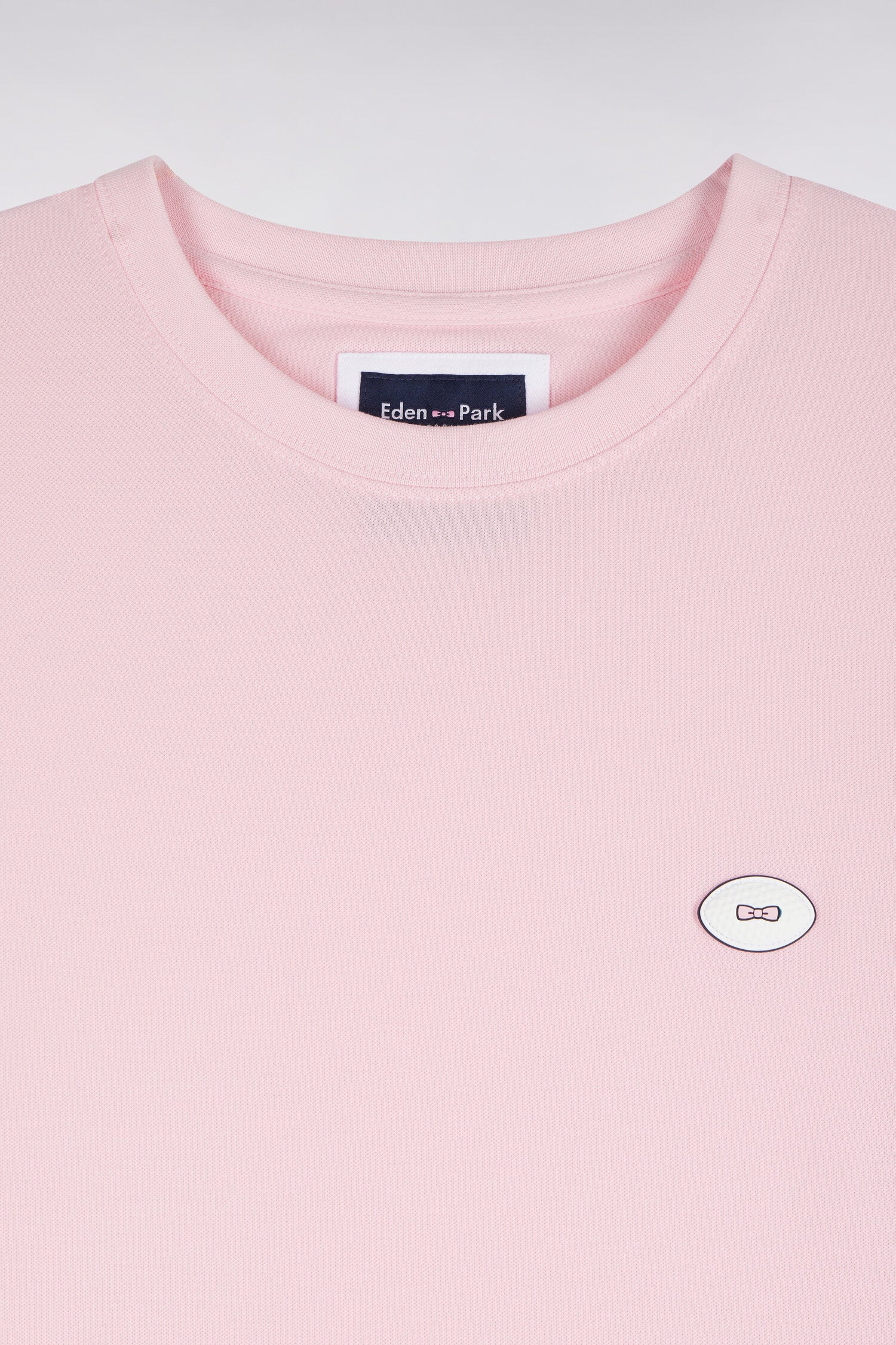 T-Shirt kurzärmelig aus Baumwolle Rosa gerade Passform