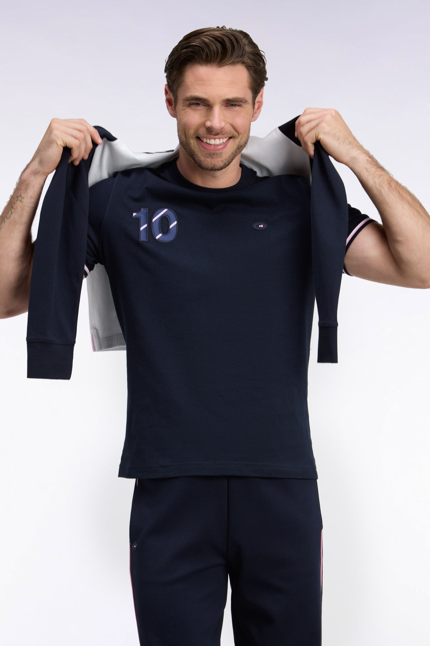 T-shirt manches courtes marine XV de France coupe droite