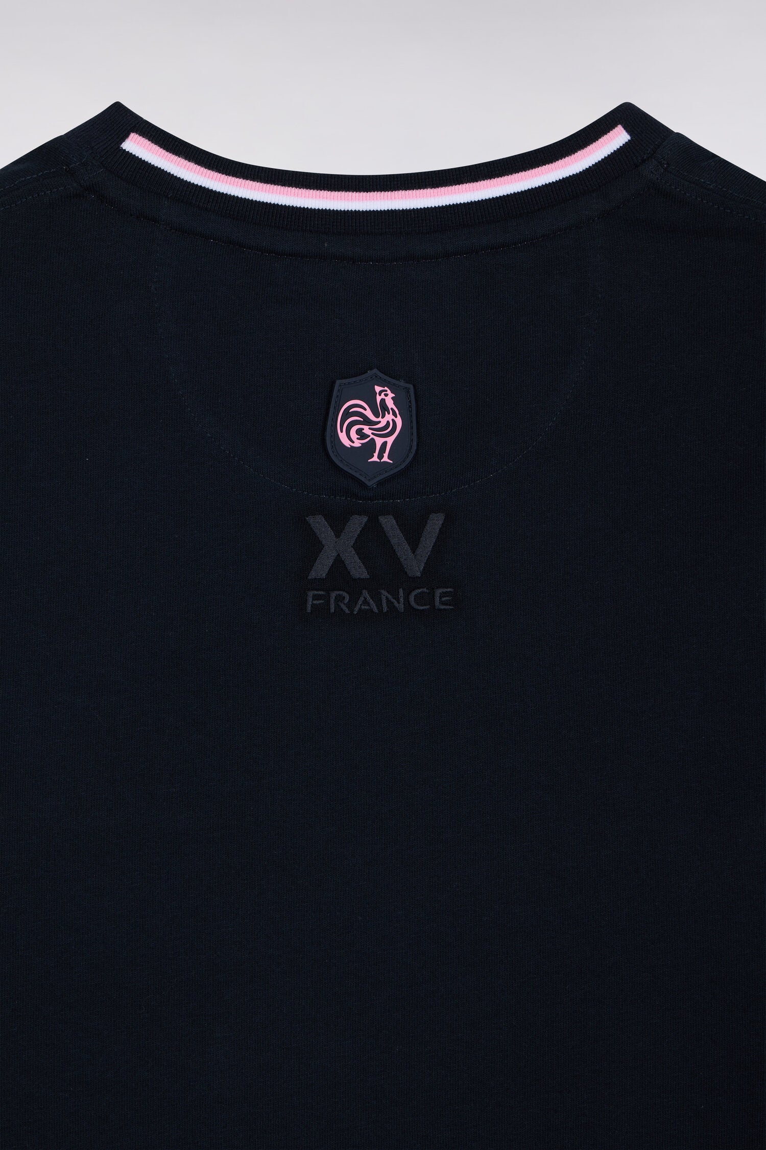sweatshirt with rugby collar in cotton navy XV de France straight fit