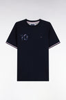 T-shirt en coton marine brodrie numéro 10