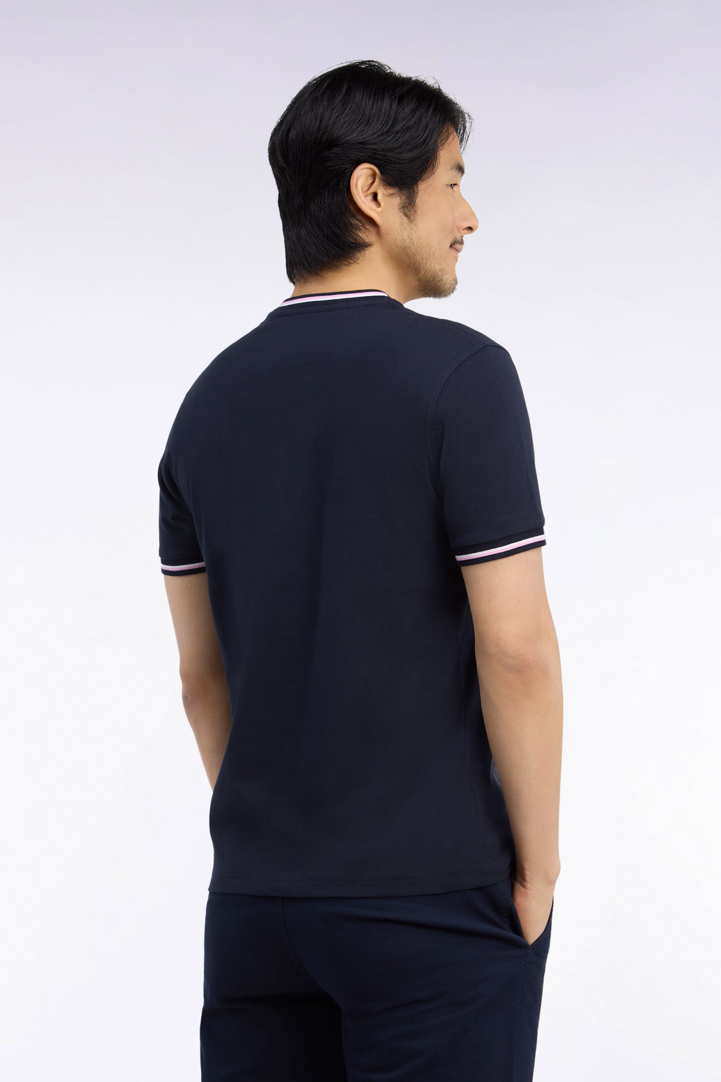 T-shirt en coton marine brodrie numéro 10