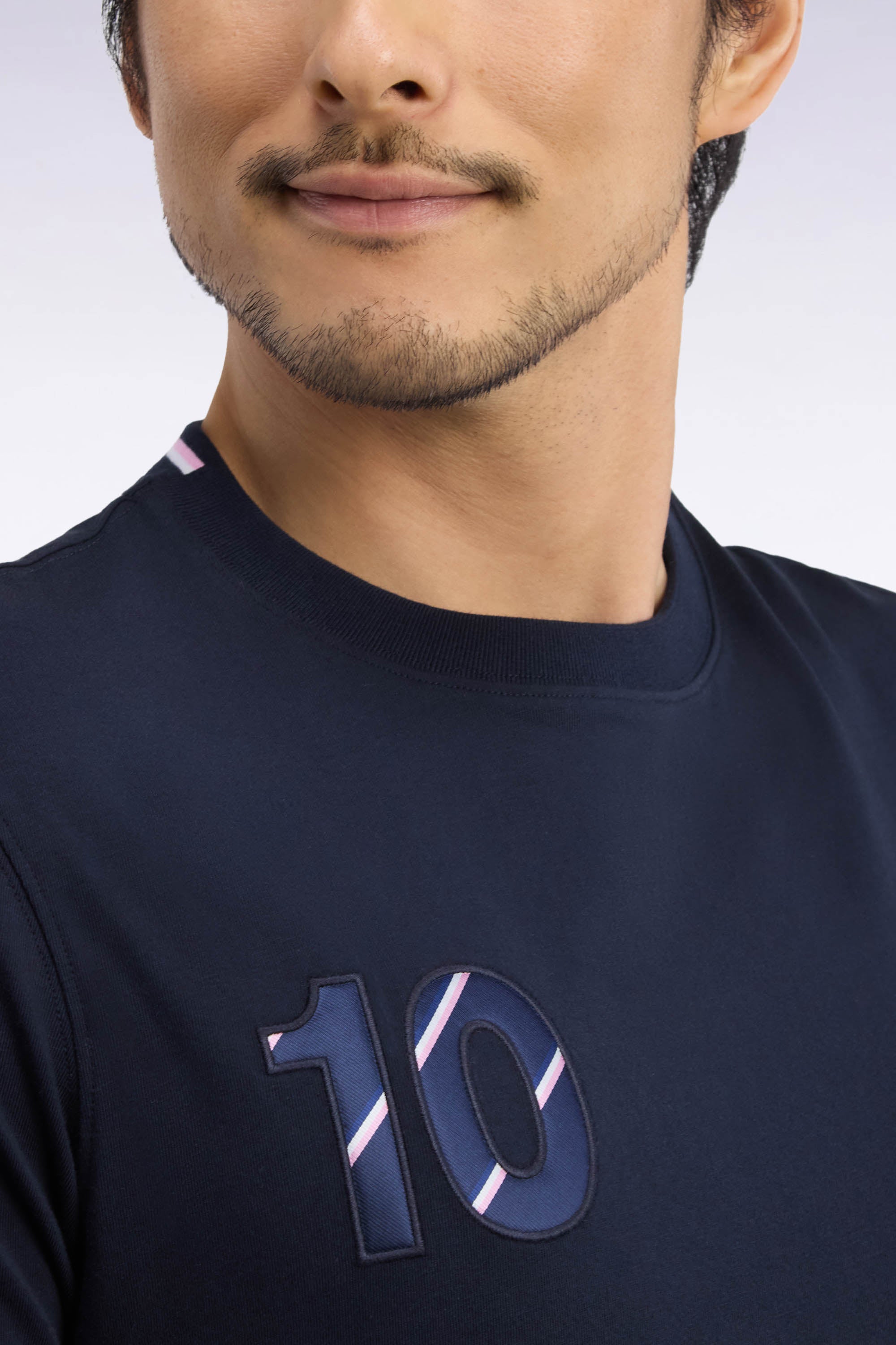 Tシャツ コットン製 ネイビー brodrie numéro 10