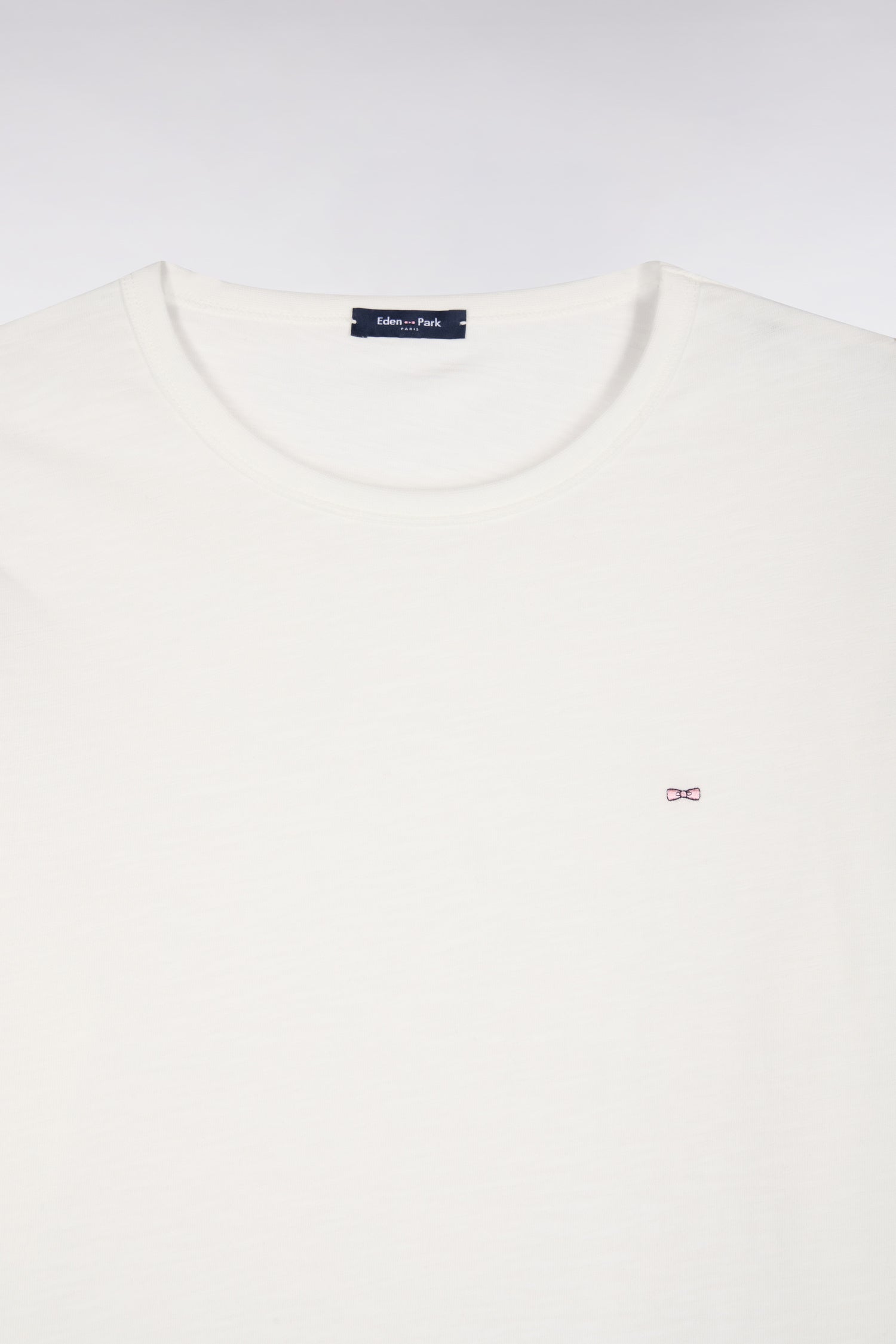 T-Shirt lange Ärmel aus Baumwolle Ecru schmale Passform